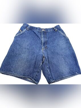 Vintage Southpole Y2K Baggy Carpenter Denim Shorts Blue‎ Mens 34